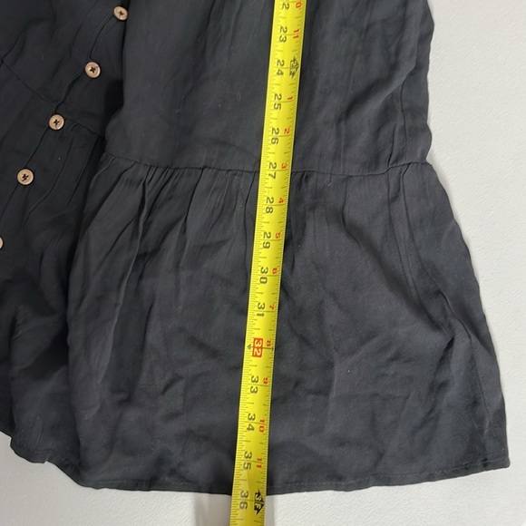 Knox Rose Sleeveless Tiered Boho Peasant Summer Dress Medium Black Knee Length - Picture 7 of 9